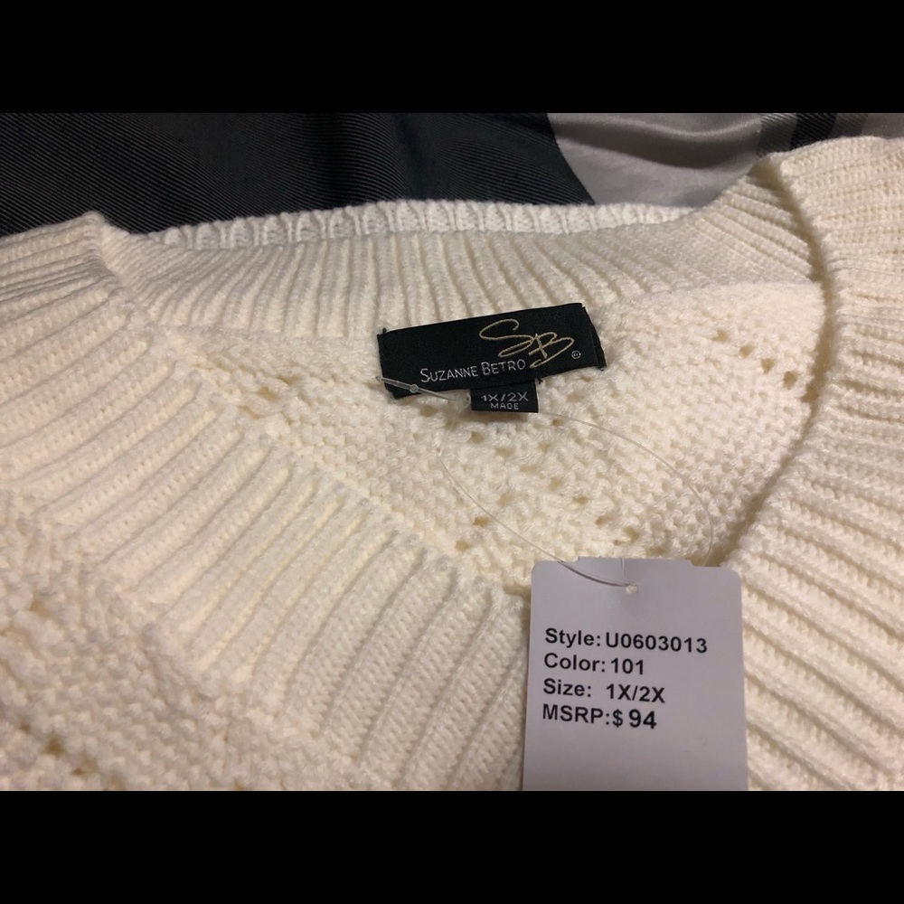 SWEATER BY SUZANNE BETRO 1X/2X NWT